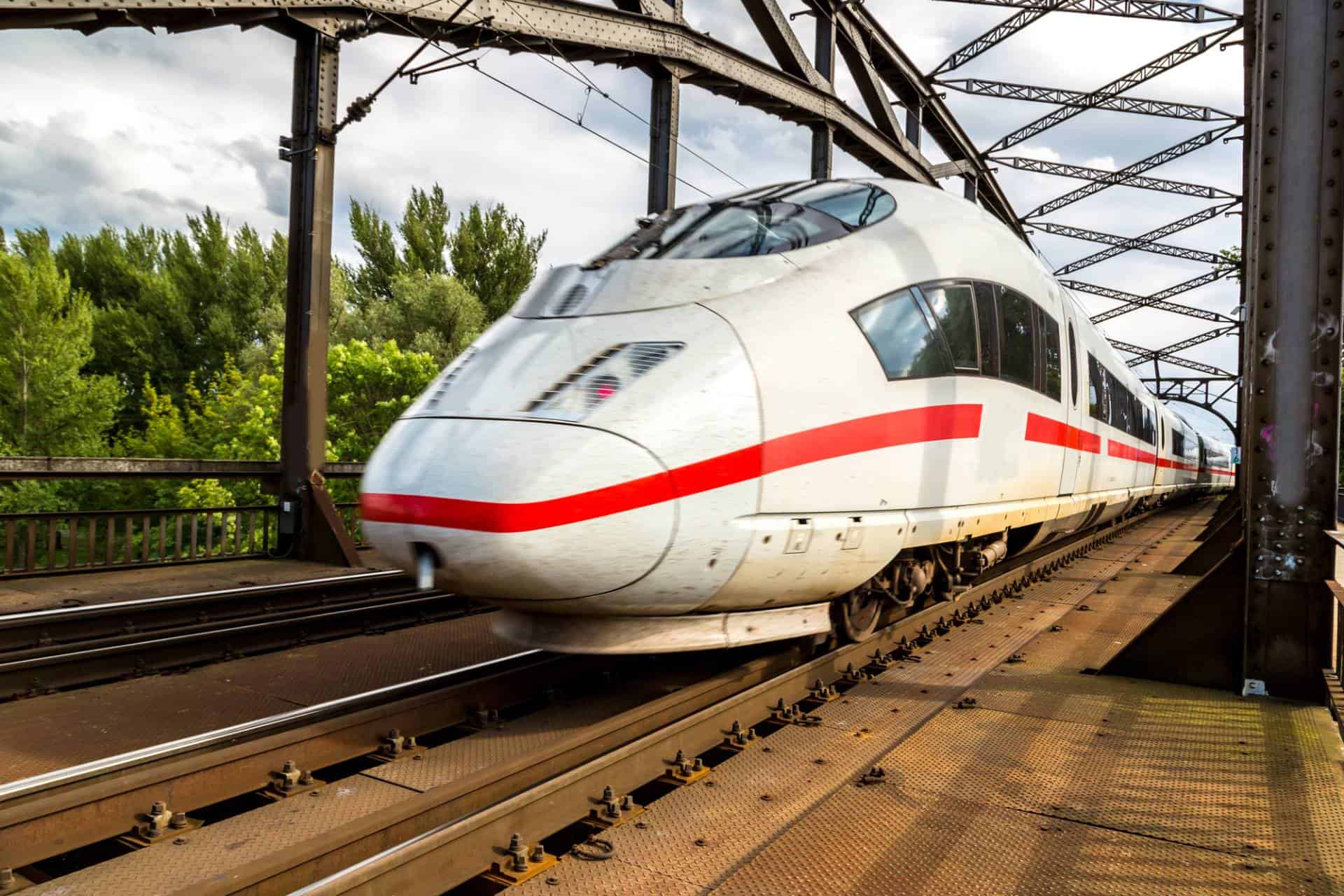 The InterCity Express in Frankfurt, Germany.