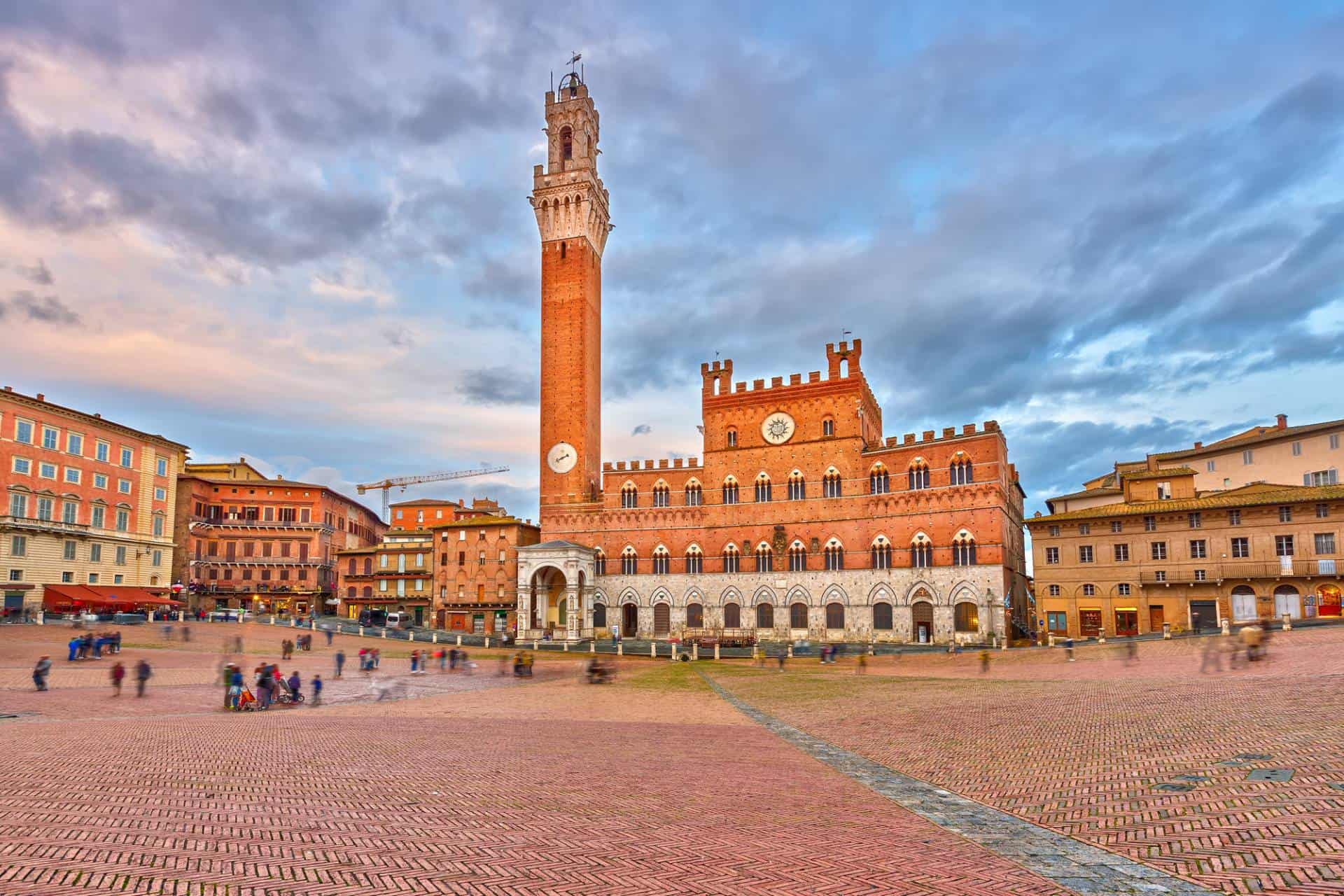 The chase scene in the James Bond film Quantum of Solace was shot here in Piazza del Campo, Siena, Italy.