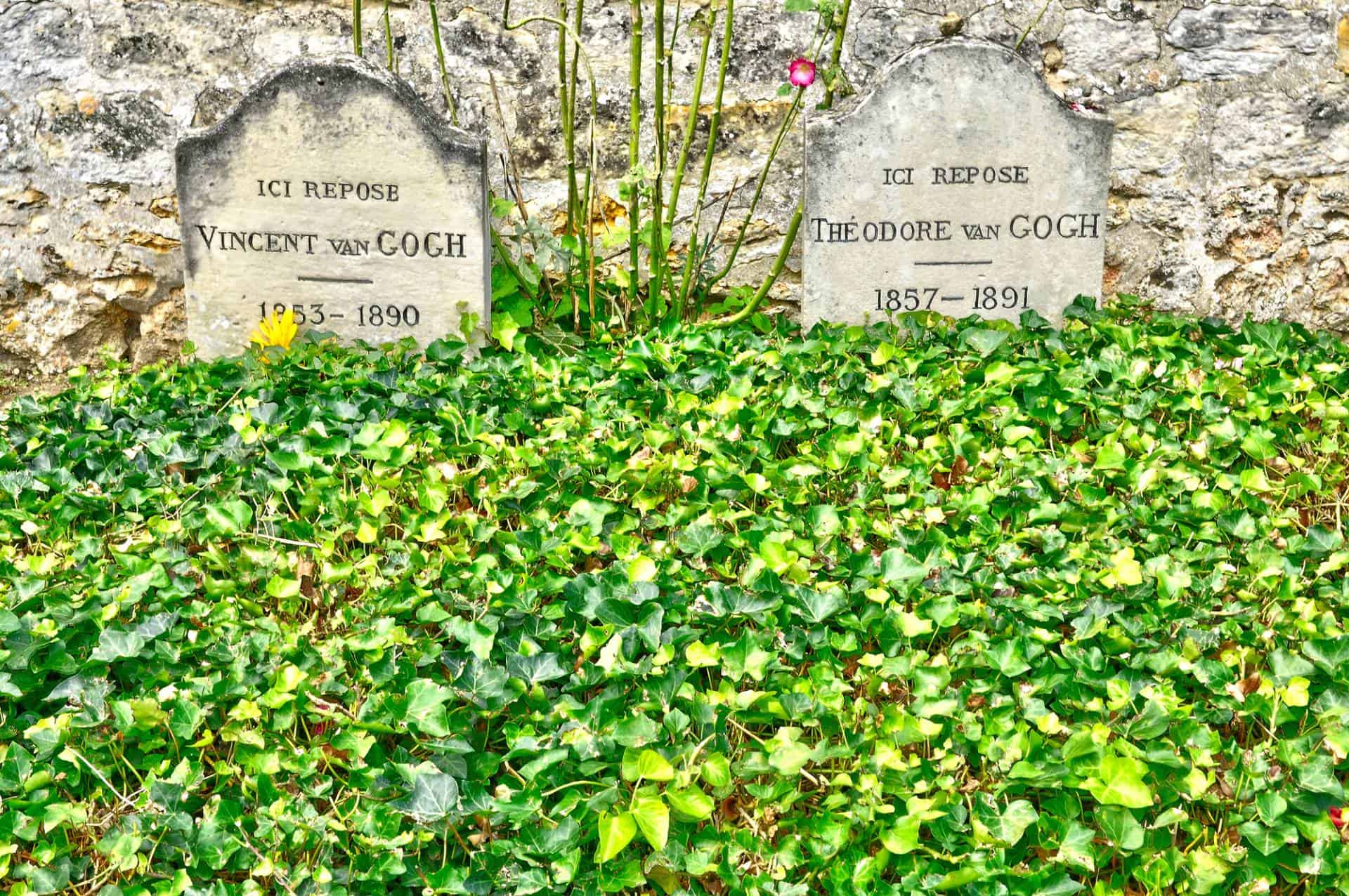 Auvers Cemetery, burial site of Vincent and Theodore Van Gogh, in the picturesque city of Auvers-sur-Oise, France.