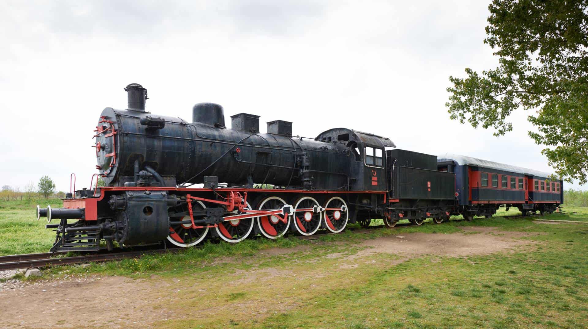 Vintage steam-powered train.