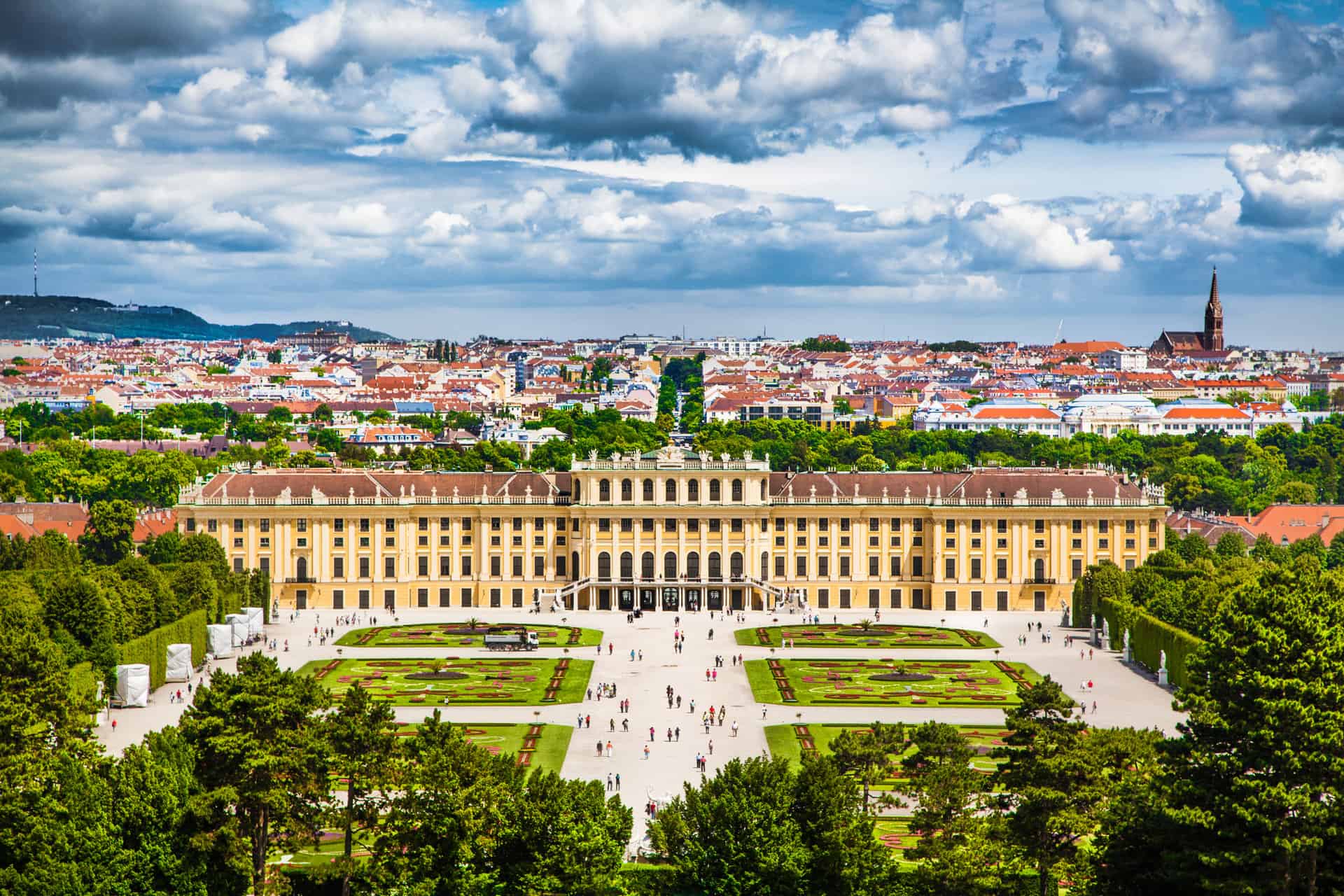 Famous Schonbrunn Palace In Vienna, Austria