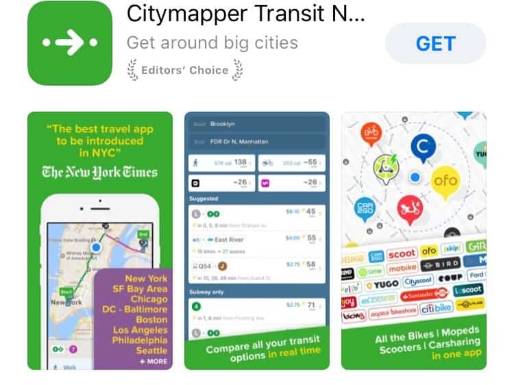 Europe Travel App for Transportation Citymapper