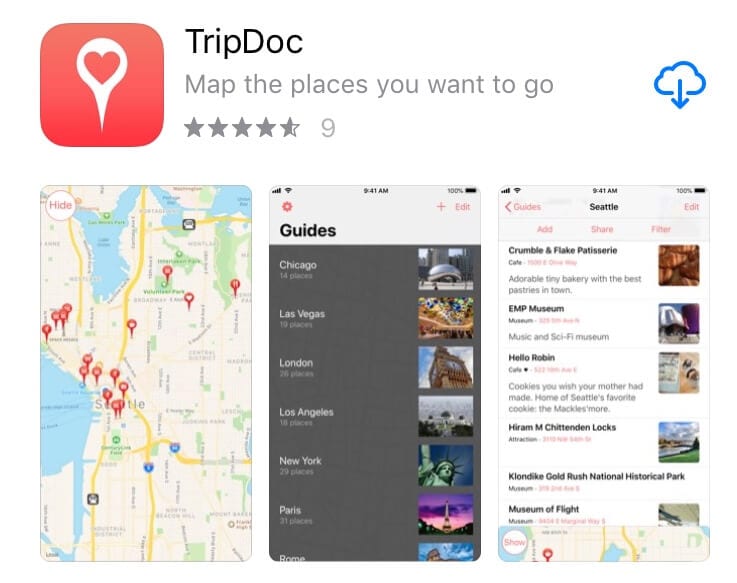 Screenshot of Europe Travel App - TripDoc